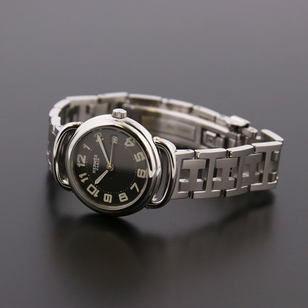 HERMES - 仕上済 - ヴィンテージ エルメス プルマン PU2.210 クォーツ 中古 レディース 2000年代