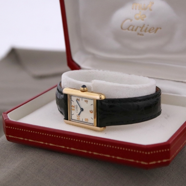 CARTIER ヴィンテージ カルティエ マストタンクSM W1008354 1613 クォーツ 中古 1990年代
