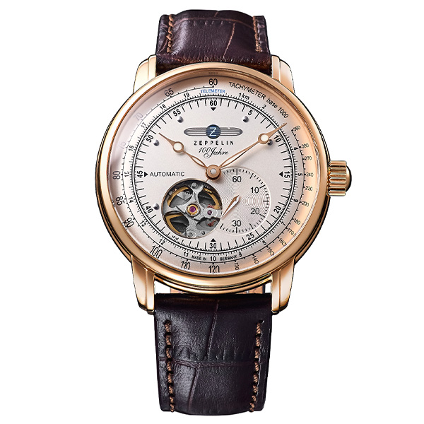 ZEPPELIN ツェッペリン 100 YEARS ZEPPELIN OPEN HEART AUTOMATIC 100周年記念シリーズ オープンハート オートマティック 7662-8 メンズ