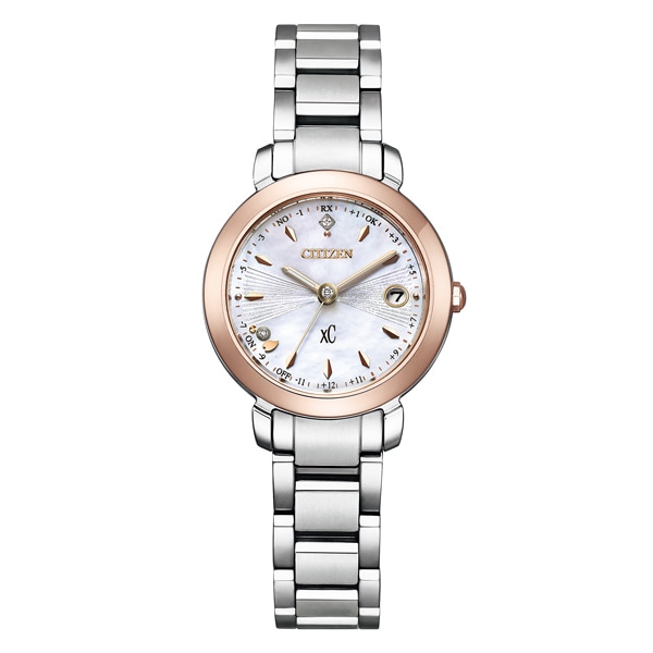 xC hikari collection エコ・ドライブ電波時計 Titania Happy Flight フローレットダイヤモデル ES9445-73W レディス