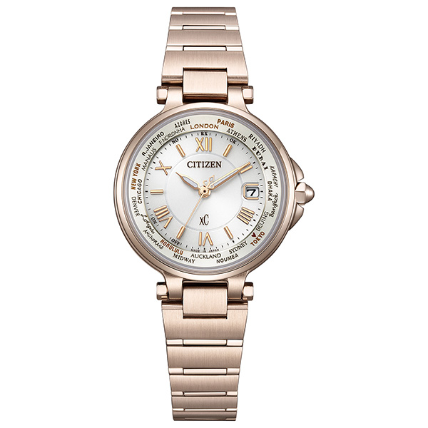 xC エコ・ドライブ 電波時計 サクラカラーモデル EC1017-58A 電波ソーラー レディース