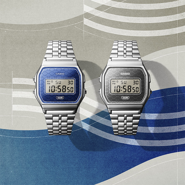 【CASIO】フェイスに伝統的な吉祥柄の青海波をあしらったモデルが登場!