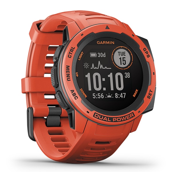 Garmin Instinct Dual Powe 010 02293 70 Flame Red ソーラー充電 Gpsナビゲーション ランニング 横45mm レッド Tictac 腕時計の通販サイト ヌーヴ エイオンラインストア