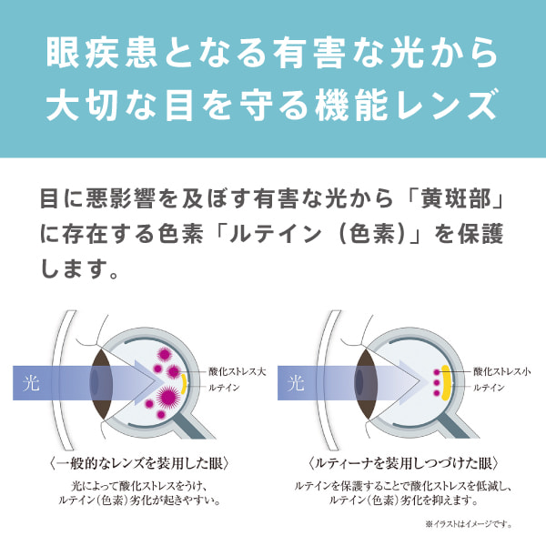 度無しレンズ ルティーナ Hev400 4nmカット 2枚1組 ルティーナ アイケア機能 Poker Face メガネ サングラスの通販サイト ヌーヴ エイオンラインストア