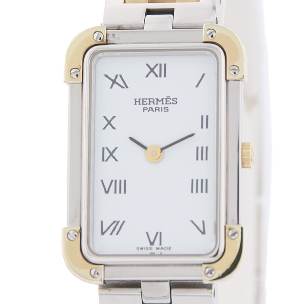 HERMES CR1.240 クロアジュール SS クォーツ レディース 腕時計▫️状態可動⚪︎竜頭⚪︎