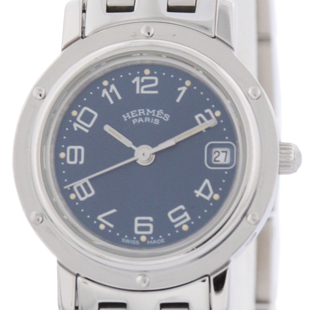 HERMESHERMES エルメス 腕時計 クリッパー CL4.210 レディース ネイビー
