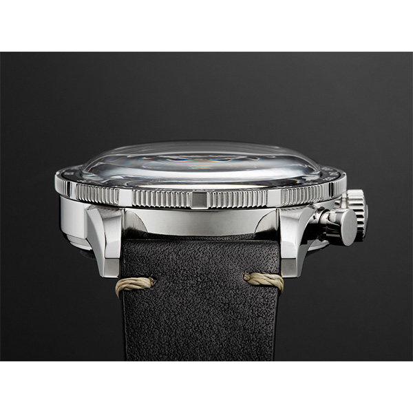 逆パンダ文字盤×ブラックレザー