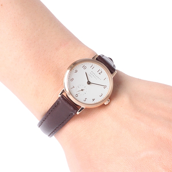 【電池交換済】MARGARET HOWELL 腕時計 シルバー スモセコ グレー