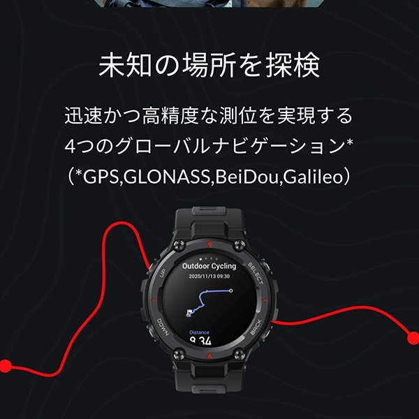 AMAZFIT】T-Rex Pro ティーレックスプロSP170036C01 スマートウォッチ