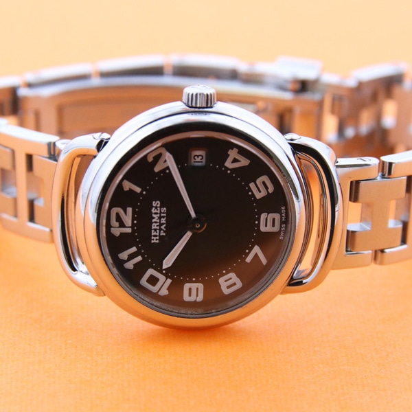 《美品　稼動品》　エルメス　プルマン　PU2.210  レディース腕時計