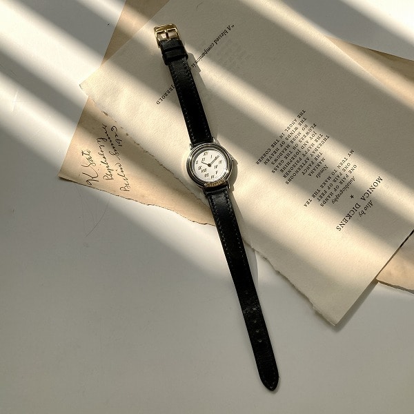 エルメス  メテオール 腕時計 ステンレススチール クオーツ レディース 1年保証  HERMES
