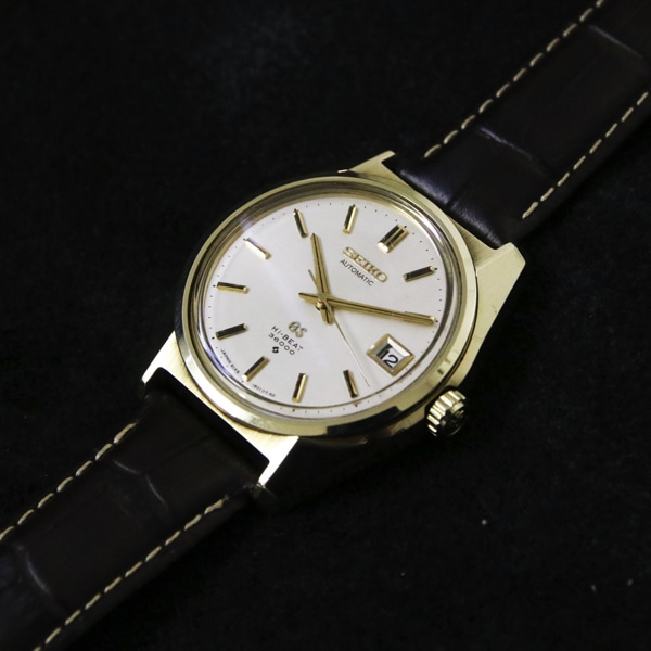 SEIKO グランドセイコー 61GS ハイビート 自動巻き メンズ 腕時計 1967年製 CAP GOLDケース 社外ベルト 6145-8000