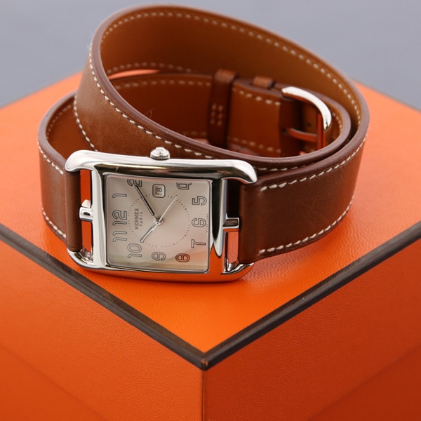ラグ側の幅約14cmレザー ベルト Hermes エルメス 時計 ケープコッド 腕時計 ストラップ