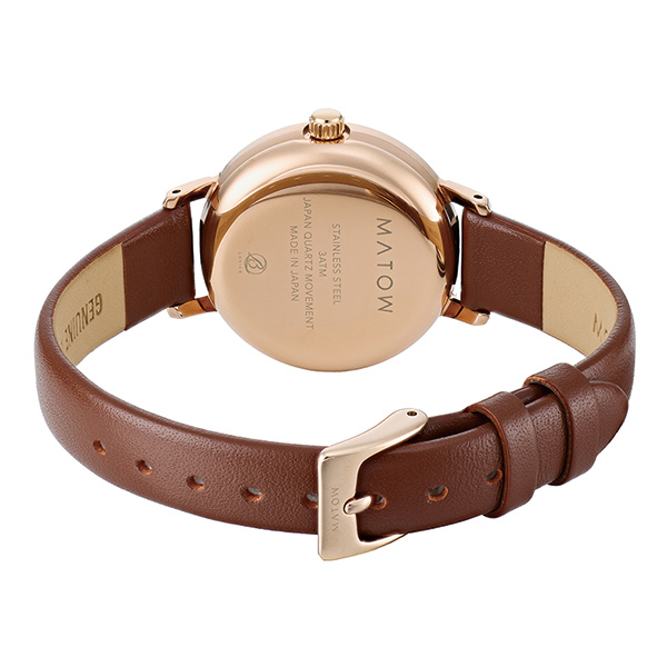 ローズゴールド/レザー