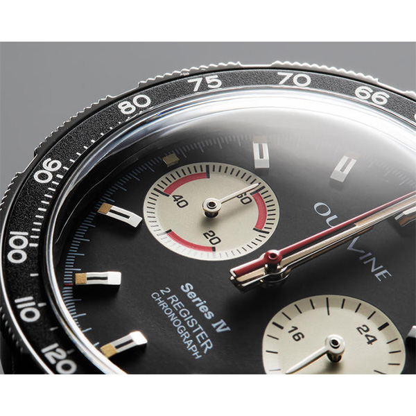 逆パンダ文字盤×ブラックレザー