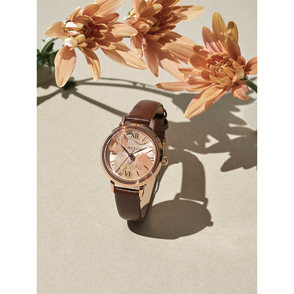 ローズゴールド/レザー