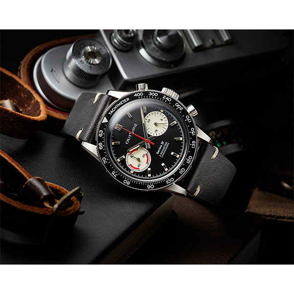 逆パンダ文字盤×ブラックレザー