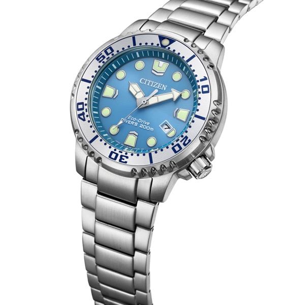 シチズン CITIZEN PROMASTER 腕時計 メンズ BN0165-55L プロマスター MARINEシリーズ エコ・ドライブ ダイバー200m エコ・ドライブ アイスブルーxシルバー アナログ表示