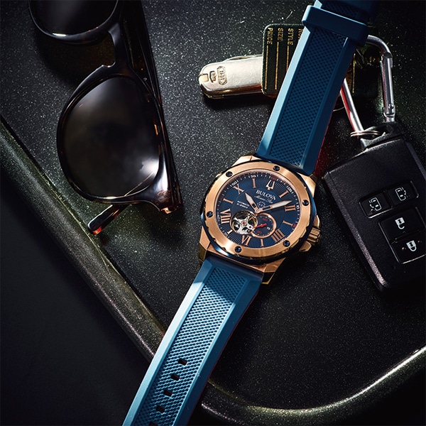 ネイビー×ピンクゴールド