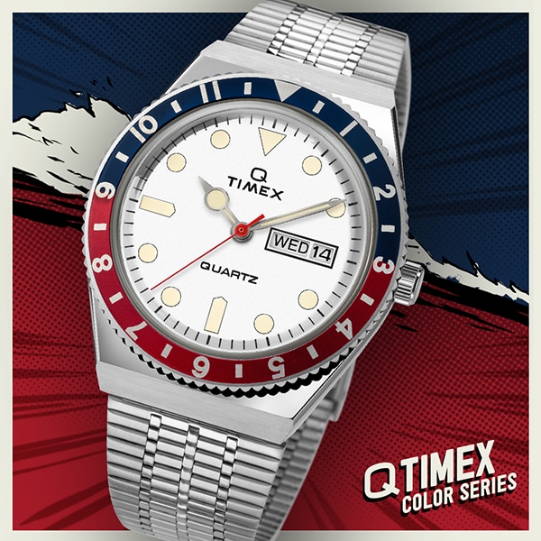 TIMEX》 TIMEX Q TW2U61200 ダイバーズルック ホワイト メンズの通販