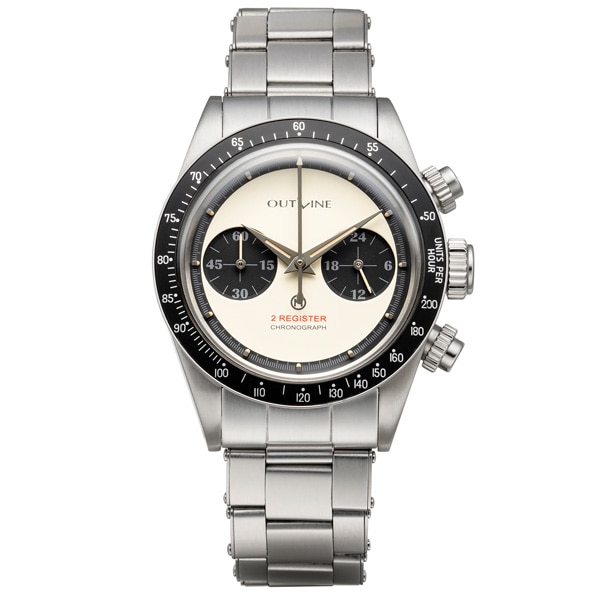 OUTLINE アウトライン×チックタック 2レジスタークロノ YK20232-1WH