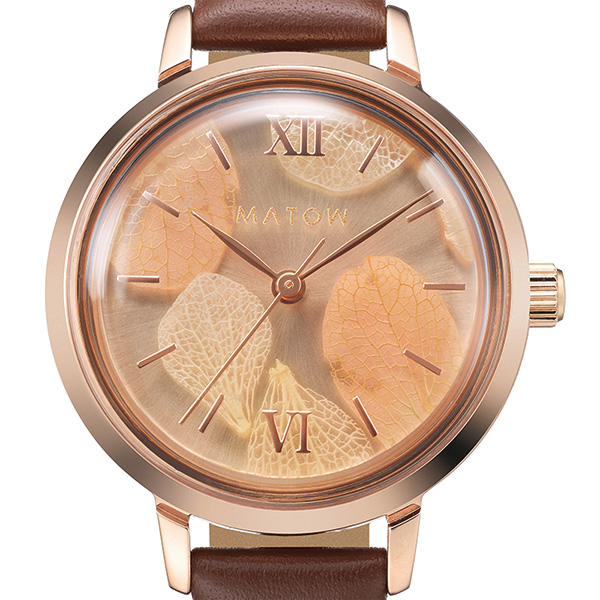 ローズゴールド/レザー