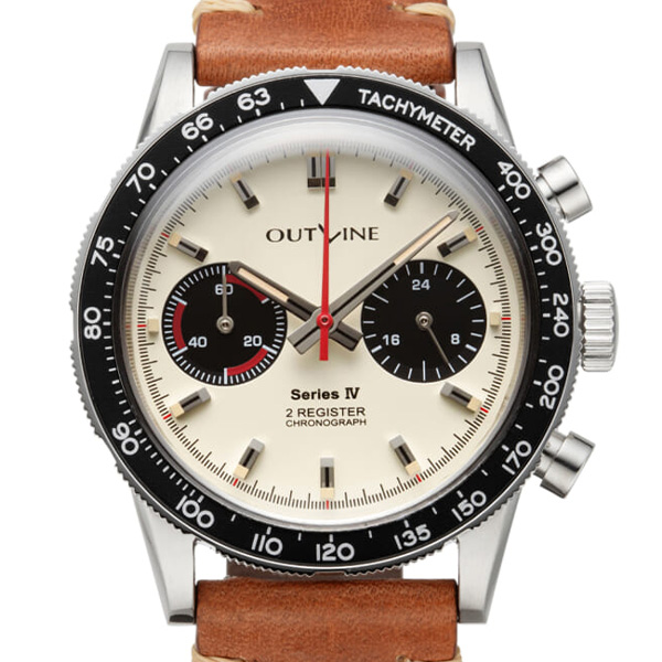 パンダ文字盤×ブラウンレザー