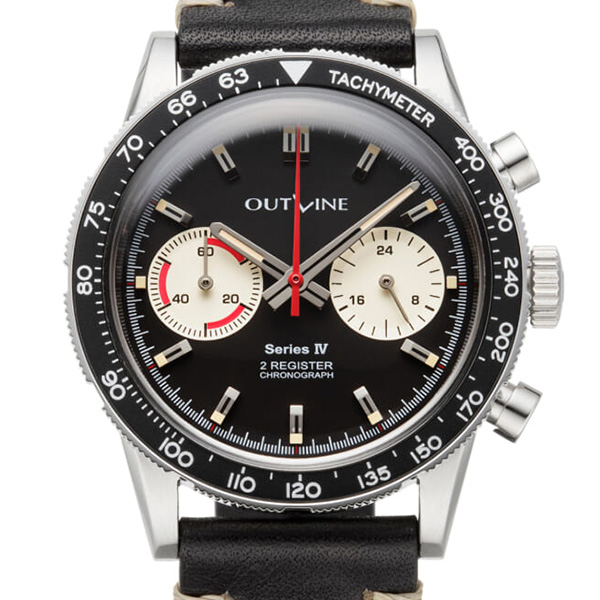 逆パンダ文字盤×ブラックレザー