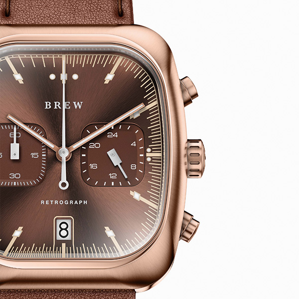 ローズゴールド/ブラウン