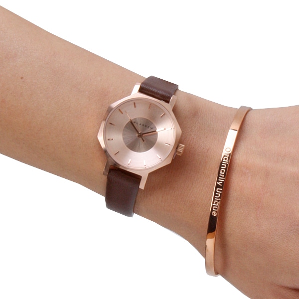 ピンクゴールド/レザー