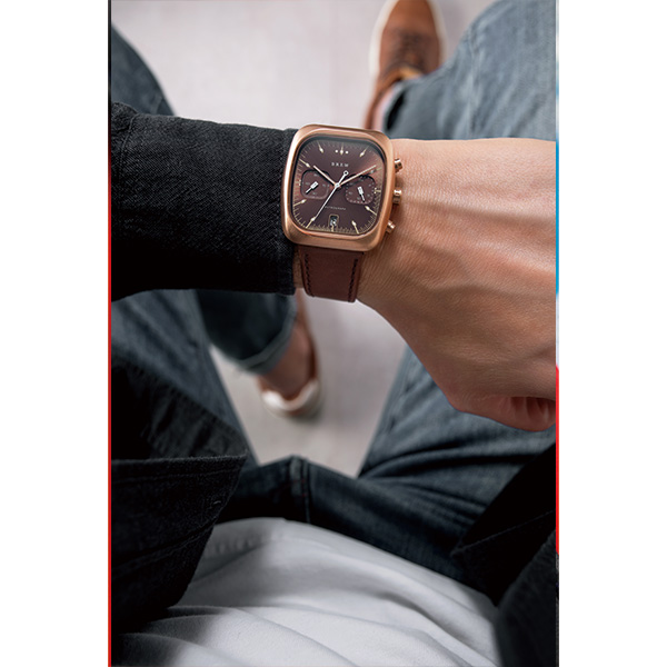 ローズゴールド/ブラウン