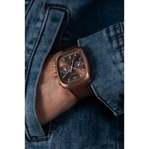 ローズゴールド/ブラウン