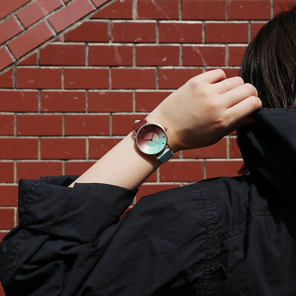 ブラウン×ミントグリーン