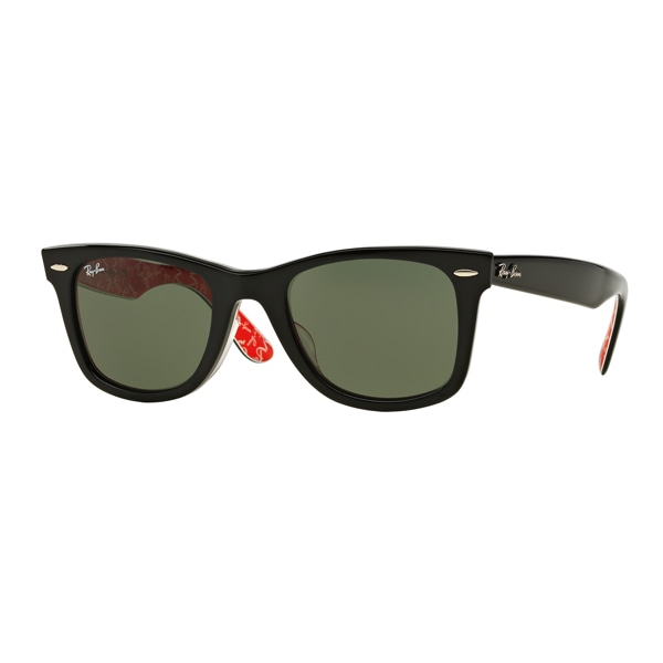 Ray Ban Original Wayfarer Rare Prints オリジナルウェイファーラー Rb2140f 1016 52 ブラックオンテキストレッド グリーンクラシックg 15 フルフィット サングラス 52サイズ ブラックオンテキストレッド グリーンクラシックg 15 Poker Face メガネ サングラスの