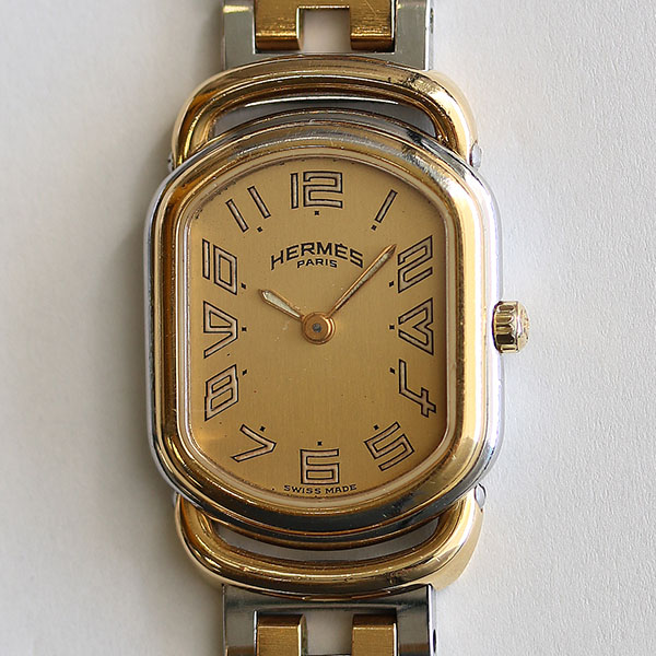 Hermes ヴィンテージ ラリー 中古 レディース シルバー イエローゴールド Tictac 腕時計の通販サイト ヌーヴ エイオンラインストア