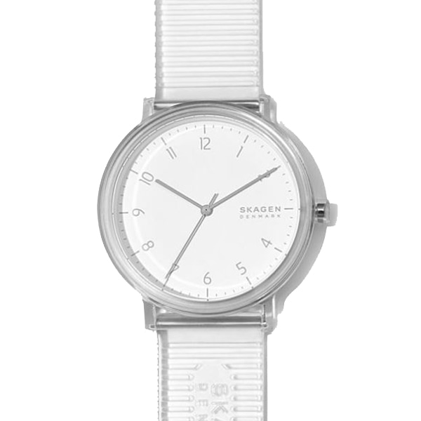 Skagen ren Transparent Skw6605 41mm 三針 クリアウォッチ メンズ ホワイト Tictac 腕時計の通販サイト ヌーヴ エイオンラインストア