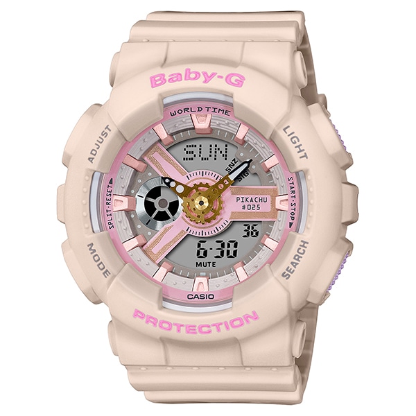 Baby G ピカチュウコラボレーションモデル Ba 110pkc 4ajr カモフラ柄 スペシャルパッケージ レディース ピンク Tictac 腕時計の通販サイト ヌーヴ エイオンラインストア