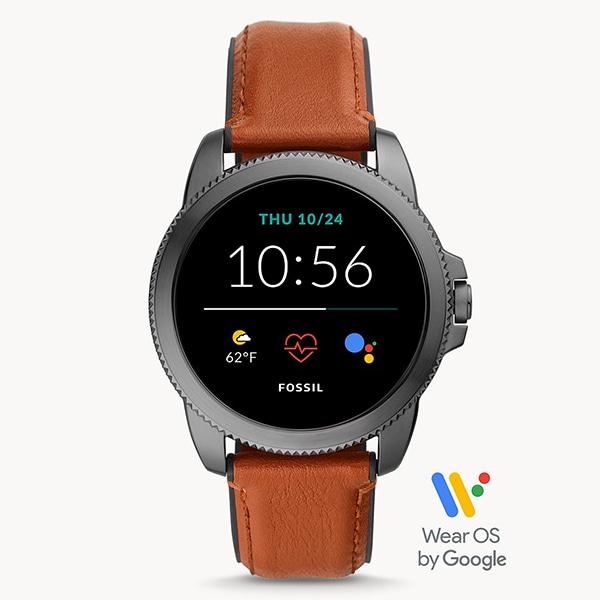 Fossil フォッシル Gen 5e Smartwatch ジェネレーション5e スマートウォッチ Ftw4055 ブラウンレザー 腕時計 メンズ