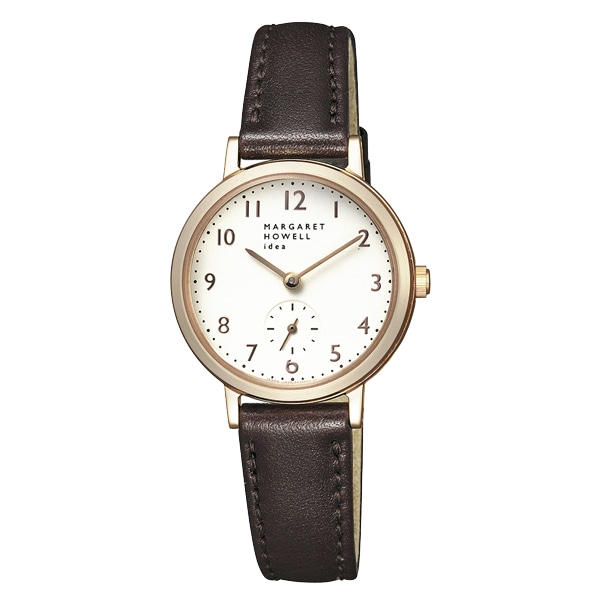 【電池交換済】MARGARET HOWELL 腕時計 シルバー スモセコ グレー