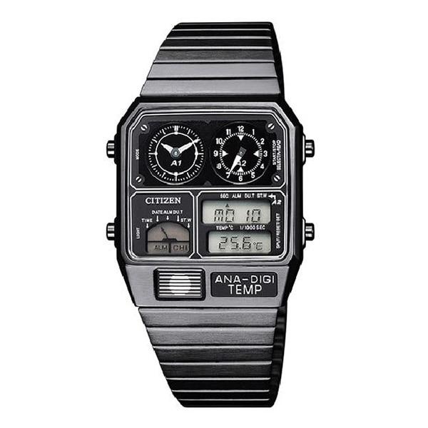 シチズン CITIZEN 腕時計 メンズ JG2103-72X コレクション レコードレーベル アナデジ テンプ RECORD LABEL ANA-DIGI TEMP クオーツ（cal.8989） 液晶/アイボリーxゴールド アナデジ表示