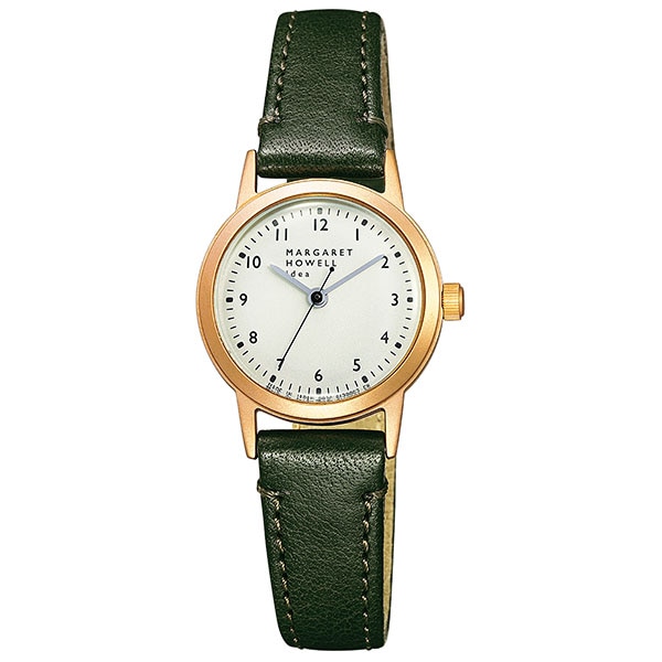 【電池交換済】MARGARET HOWELL 腕時計 スデイト ゴールド