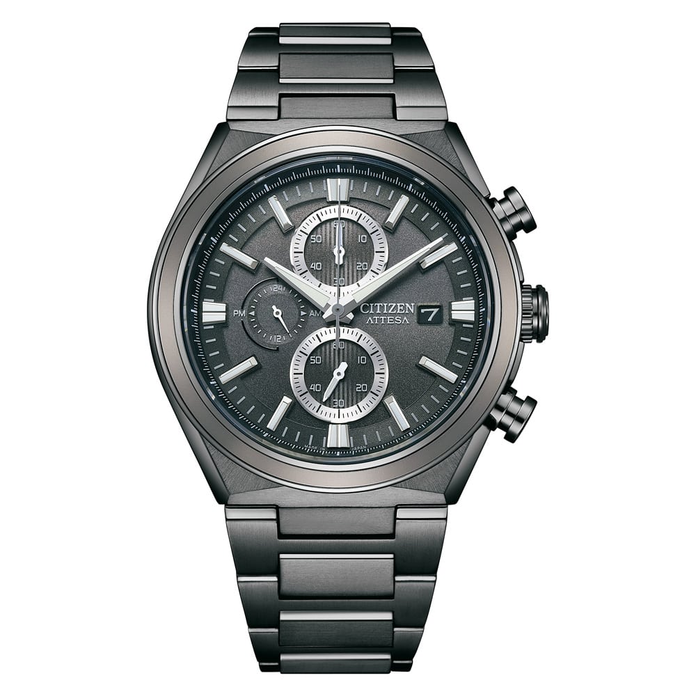 シチズン CITIZEN ATTESA 腕時計 メンズ CA0835-61H アテッサ アクトライン エコ・ドライブ チャコールグレーxブラック アナログ表示