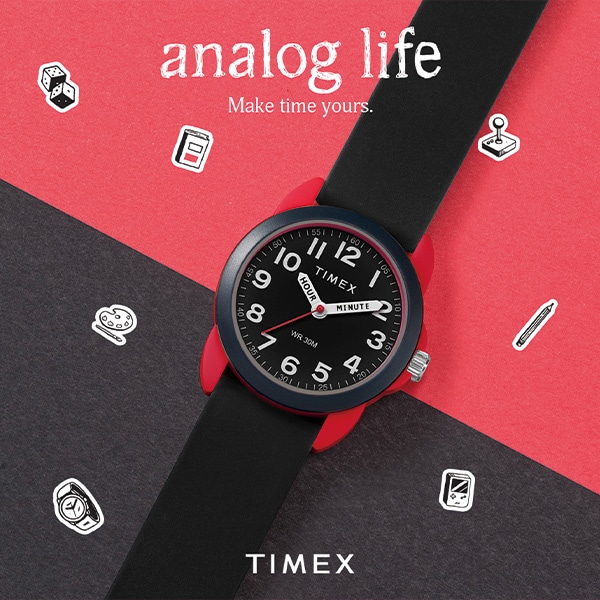 TIMEX タイメックス kids キッズ TW2W91900 ブラック/レッド クォーツ ユニセックス