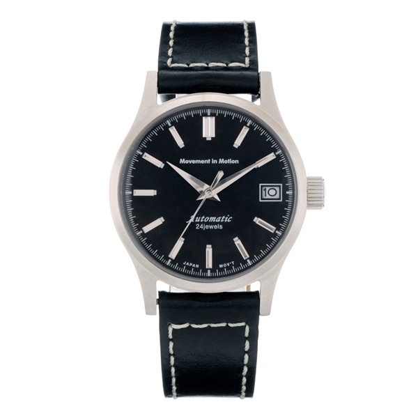 MIM シンプルメカ BK革ベルト MIM-SIMECA-BK/BK 自動巻 メンズ
