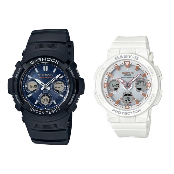 G-SHOCK ペアウォッチ BASIC AWG-M100SB-2AJF/BABY-GBeach Traveler Series BGA-2500-7AJF EC限定セット