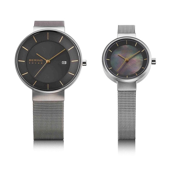 BERING ペアウォッチ Scandinavian Solar 14639-003/14627-002 ソーラー EC限定セット