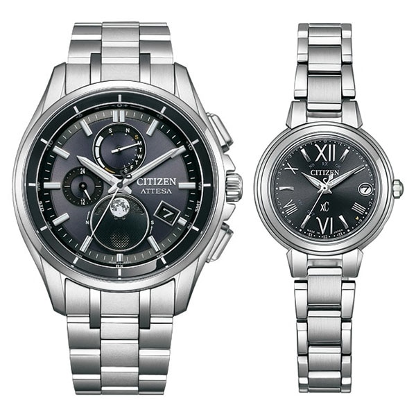CITIZEN ATTESA/xC ペアウォッチ BY1001-66E/ES9430-89E 電波ソーラー EC限定セット