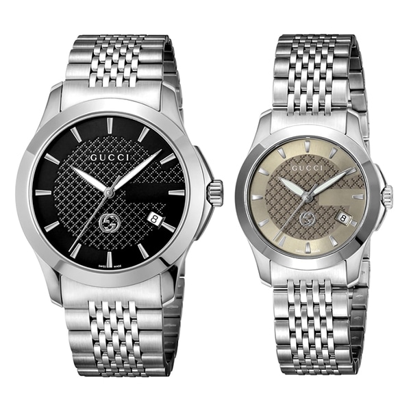GUCCI ペアウォッチ YA1264106/YA1265007 クォーツ EC限定セット