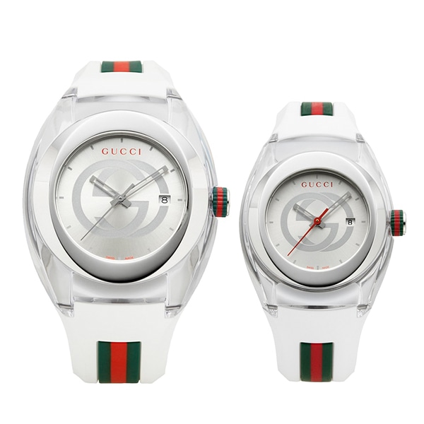 GUCCI ペアウォッチ YA137102A/YA137302 クォーツ EC限定セット