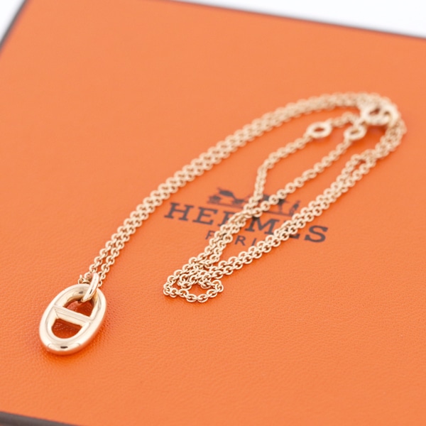 HERMES エルメス シェーヌダンクル ファランドールネックレス ユーズド 中古
